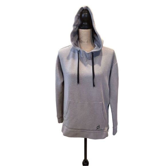 Peloton Women's Gray Ribbed Side Zip Hoodie Size S Long Sleeve - Picture 1 of 13